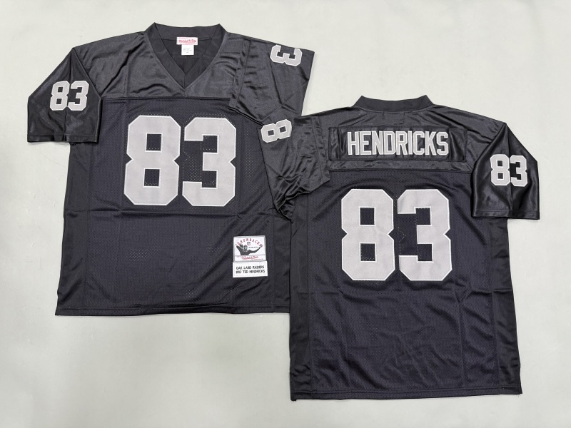 Men 2025 Nike Oakland Raiders #83 Hendricks black Throwback Limited NFL Jersey style 001->oakland raiders->NFL Jersey